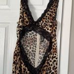 Pretty Little Thing Sexy Leopard Print Satin Lace CutOut Maxi Dress Lingerie NWT Photo 4