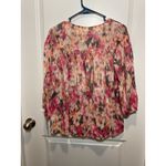 NWT Women’s Multicolor Blouse Small Skye's The Limit Peach Pink Top Shirt Office Photo 4