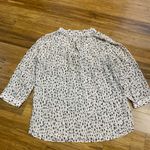 The Limited  Women's Size Small Tie Neck Blouse Semi-Sheer Pink Black Dot Print‎ Photo 3