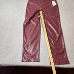 Joie  Pants Womens 8 Burgundy Straight Faux Leather Limited Edition Pants NEW‎ Photo 7