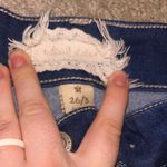 Altar'd State Denim Eyelet Lace Shorts Photo 2