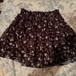 Altar'd State Black Floral Ruffle Skirt Photo 0