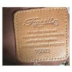 Fossil  leather studded riveted western boho shoulder bag suede neutral Photo 4