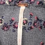 Free People Gray Floral Long Sleeve Shirt Dress Photo 5