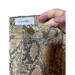 frame denim  Le High Skinny Crop Snakeskin Pants Size 26‎ Photo 4