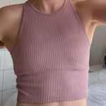 Fabletics  dusty rose, cropped athletic tank top Photo 0