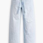 Levi's NWT  Xl Baggy Straight Women's Jeans 27X31 Light Blue  Removable Belt Photo 7