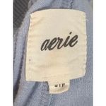 Aerie  Blue Velour High Waisted Super Flare Leg Drawstring Pants Size Small Photo 5