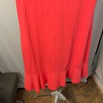 Lands' End Women's Coral‎  ruffle dress size M 10-12 Photo 9