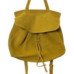 Mansur Gavriel Lady Bag Mustard Yellow Suede Top Handle Adjustable Strap Photo 2