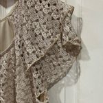 Roz & Ali  Beige Lace Flutter Sleeve Blouse Photo 2