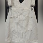Old Navy New  overalls white denim slouchy jeans shortall ecru pockets romper Photo 7