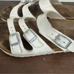 Birkenstock Birki’s  White Patent 3 Strap Buckle Slide Sandals Size 37 US 6 Photo 6