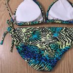 OP B43 Women 2Pc Swimsuit Bikini Animal Print Padded Size Top-Large Botto-Medium Photo 8