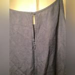 Loft  Blue Linen Blend  Spaghetti Strap Front Tie Jumpsuit Size 16 Women's NWT Photo 6