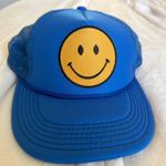 Smiley Face Trucker Hat Blue Photo 0