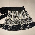 ZARA  women size small black and white floral basic 70% cotton 30% silk skirt Photo 0