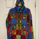 Rising International Distressed Intentionally Faded Long Sleeve Zip Up Jacket Size L Photo 1