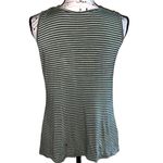 Peyton Jensen Evereve  green black striped sleeveless casual top small‎ Photo 2