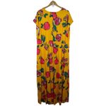 Eloquii Yellow Pomegranate Print Maxi Dress Sz 18 Colorful Fruit Resort Stretch Photo 3