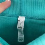 Alo Yoga Teal Blissful High-Waisted Ribbed Leggings Full Length Sz S Athleisure Photo 9