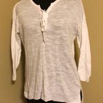 Loft ❤️ Lace Up front white lightweight sweater ❤️ Photo 0