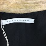 Penny Blue Dot Print Black Velvet Trim Detailed Chiffon Pencil Skirt Blue Size 2 Photo 6