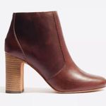 Madewell beautiful maroon leather heeled ankle booties NEW Photo 1
