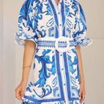 Billy J Women's XS Blue and White Hannah Midi Dress Photo 2