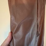 Danielle Bernstein ‎ WeWoreWhat Croc Ankle Flare Brown FauxLeather Pant Size27/4 Photo 3