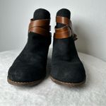 DV by Dolce Vita Black Brown Suede Ankle Boots Strappy Buckle Size 7.5 Photo 3