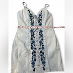 36.5 Floral Embroidered Lace Up‎ Mini Dress Photo 13