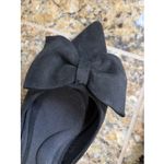 Anne Klein  Classic Black TALAH Pointed Toe Bow Kitten Heel Mules Shoes Womens 10 Photo 4