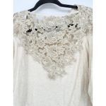 Anthropologie Meadow Rue Cream Bria Embroidered Lace Back Pullover Top Small Photo 4