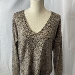 Banana Republic NWOT  100% Merino wool washable leopard print sweater large Photo 4