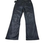 joe's jeans  Mid Rise Black Faux Leather Cropped Bootcut Pants Size 28 Ankle Photo 2