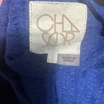 Chaser  T-shirt Royal Blue Waffle Knit Thermal Sz L curved hem stretch casual Photo 3