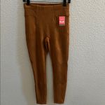 Spanx  Faux Suede Pull On High Waisted Leggings Rich Caramel Size Large Photo 5