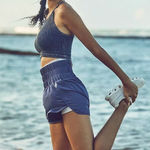 Free People Free‎ People Movement Deep Sea The Way Home Athletic Lined Shorts Large Photo 0