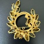 Vintage Unsigned Juliana Yellow Amber Rhinestone Crystal Open Back Brooch 22g. Photo 7