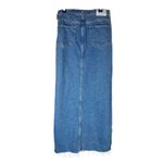 MOTHER Women's Snacks! The Lickity Split Fray Maxi Denim Skirt Size 30 Blue Photo 2