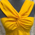 TCEC  Yellow Ruched Peplum Blouse Photo 6