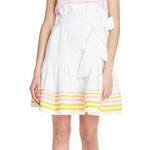 LISA MARIE FERNANDEZ X‎ TARGET Belted Linen Sundress Sz XXS White Photo 0