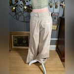 Loft Wide Leg Stretchy Corduroy Tan Pants Size 4 Photo 5