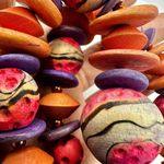 Pink and orange chunky beaded necklace Photo 4