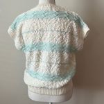 Vintage Pastel Popcorn Sweater Blue Size M Photo 3