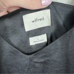 Wilfred Aritzia ‎ Black Satin Babydoll Mini Dress Photo 3