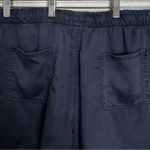 Gap 100% Lyocell Midnight Blue Pull On Drawstring Shorts, Sz Large Photo 6