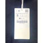 ZARA NWT  Knitwear Collection Short Sleeve Contrast Mock Neck Sweater S Black Photo 7