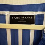 Lane Bryant  New Relaxed Satin Collar Blouse Long Sleeve Plus Size 18/20 2X Blue Photo 3